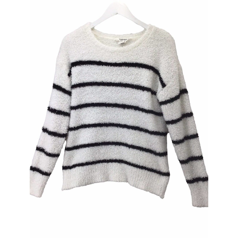 Workshop Republic Clothing Stripped Pullover Eyelash Sweater Women’s Size Large - Picture 3 of 10